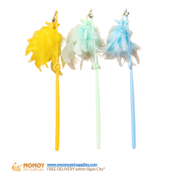 [R] TOY - FEATHER CAT TEASING STICK (37.5 CM)-P85