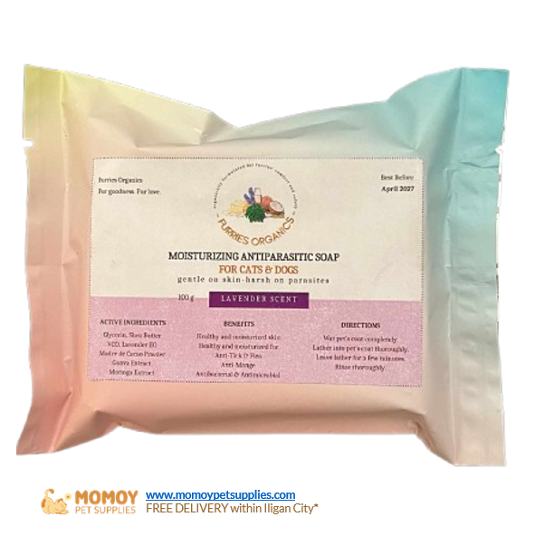 FURRIES ORGANICS MOISTURIZING ANTI-PARASITIC SOAP FOR CATS & DOGS 100G 