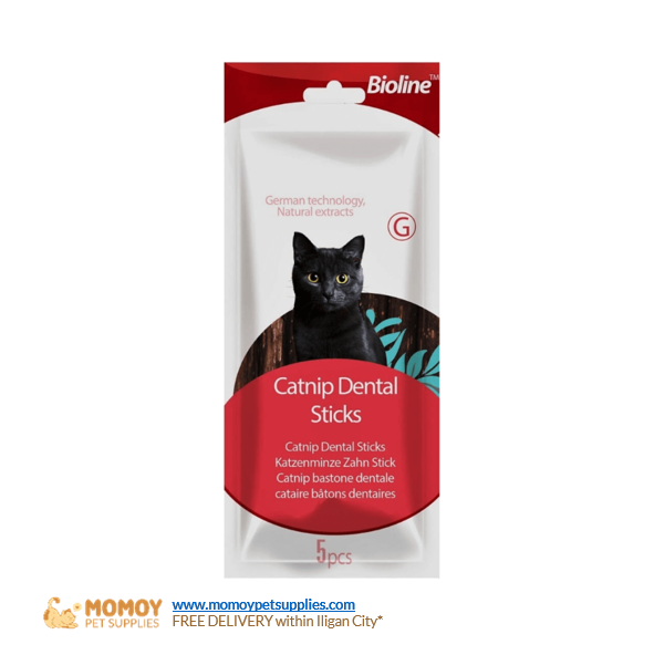 [R] BIOLINE CATNIP DENTAL STICKS/TREATS 5PCS PACK - P120