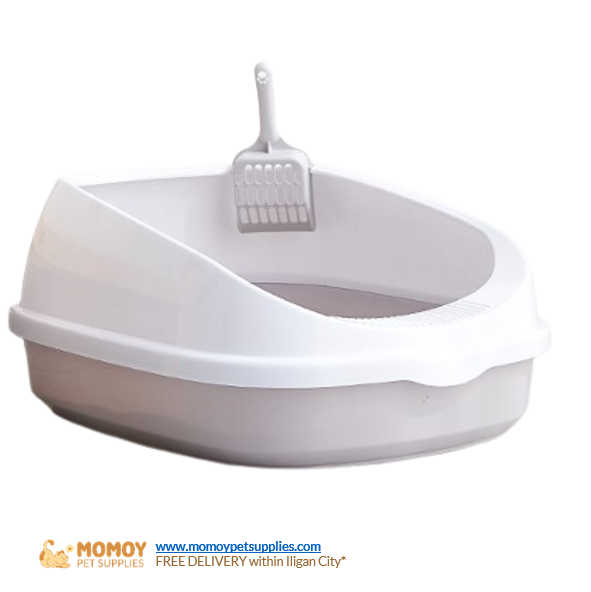 CAT LITTER BOX HIGH SIDE W/ FREE SCOOP (48*40*14 CM) - P400