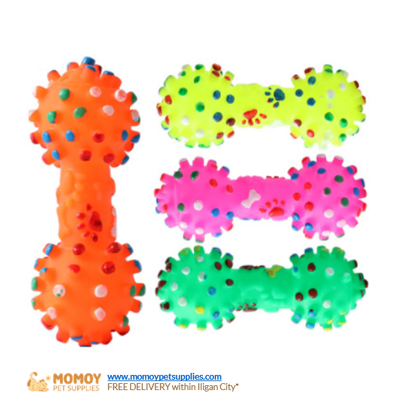 [R] TOY - DUMBELL BONE RUBBER SOUND - P95.00