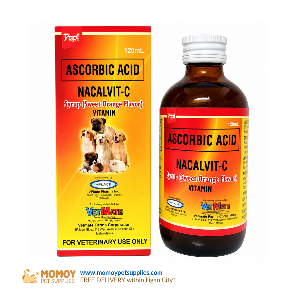 PAPI NACALVIT C (ASCORBIC ACID) FOR CATS AND DOGS 120ML 