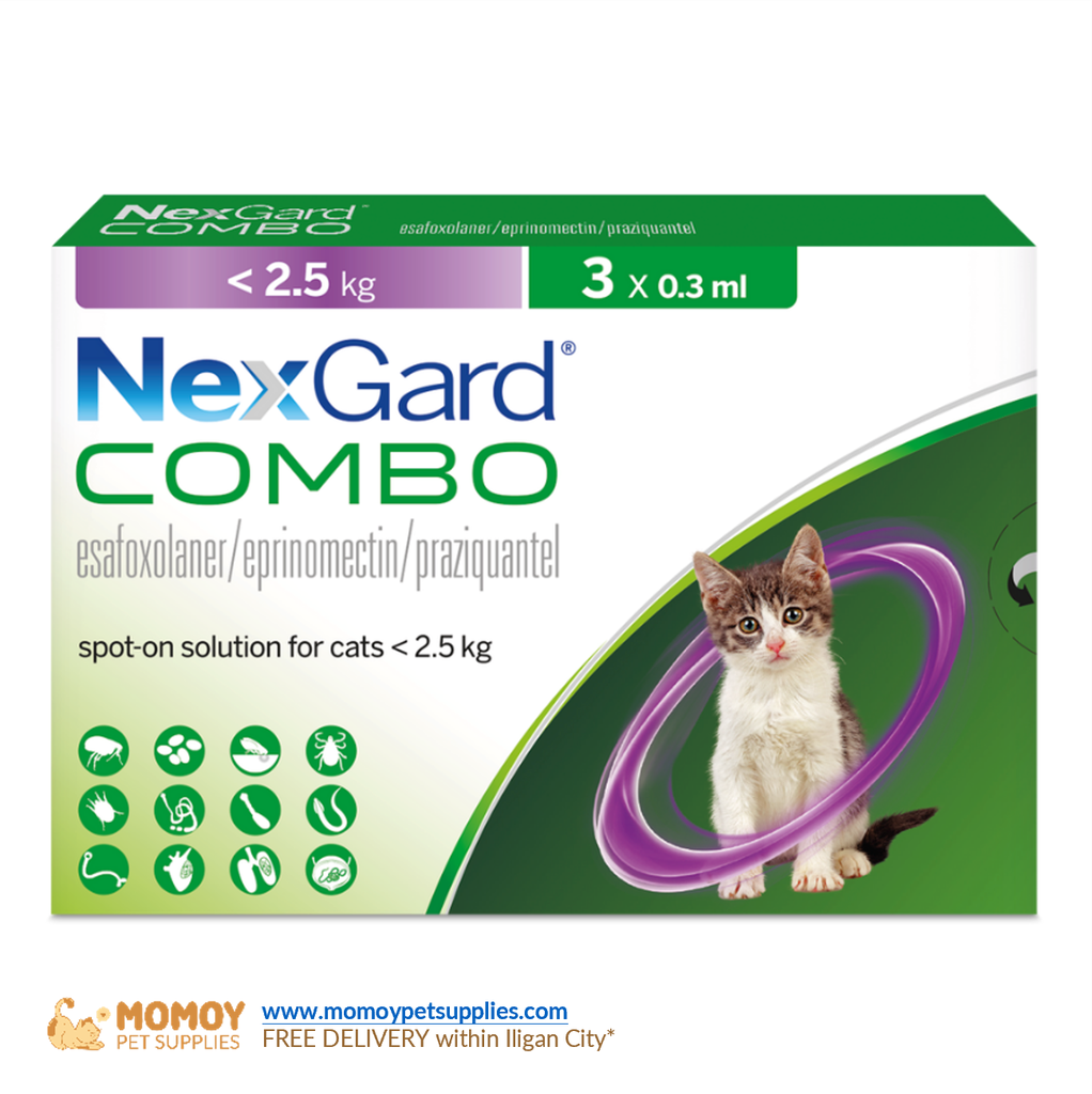 NexGard® A. COMBO SPOT-ON SOLUTION FOR CATS BELOW 2.5KG (SMALL) 1PC