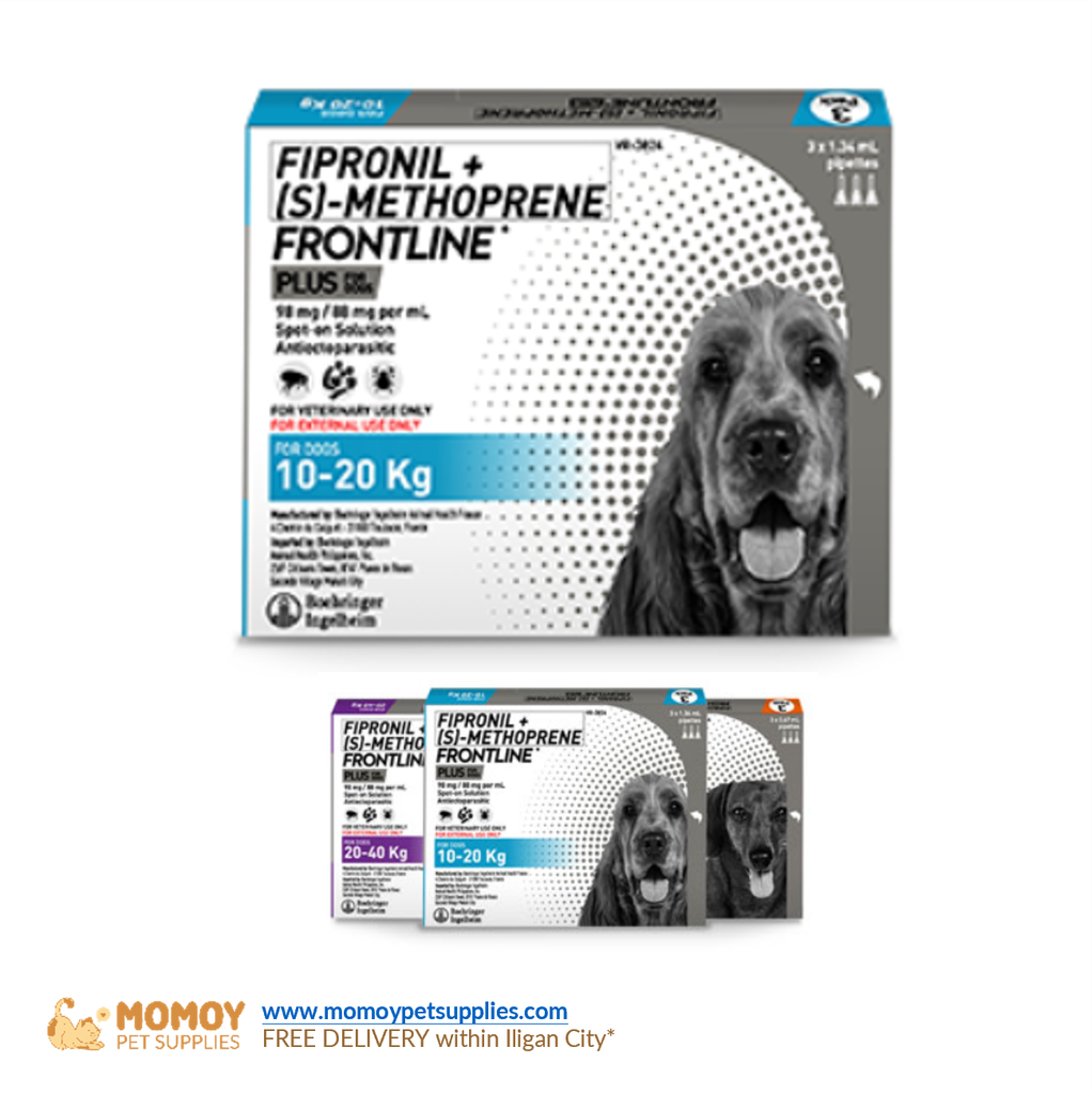 FRONTLINE®PLUS B. FOR DOGS SPOT-ON ANTI ITCH, TICK, FLEAS, CHEWING LICE 10-20KG DOG (MEDIUM) 1PC/PIPETTE 