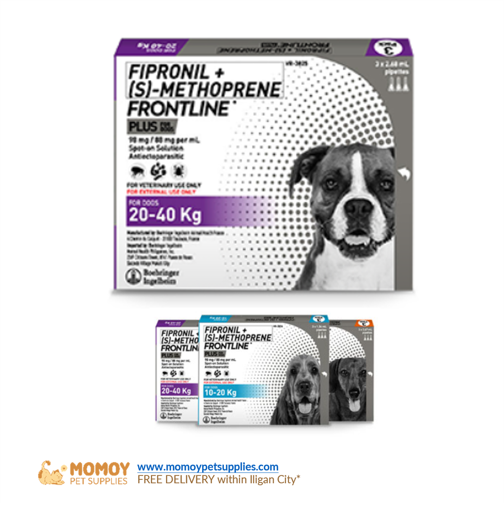 FRONTLINE®PLUS C. FOR DOGS SPOT-ON ANTI ITCH, TICK, FLEAS, CHEWING LICE 20-40KG DOG (LARGE) 1PC/PIPETTE  