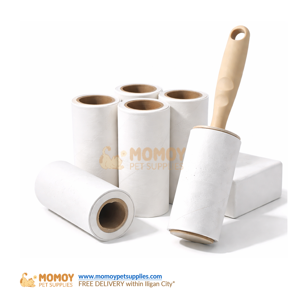 PET CARE REUSABLE PET HAIR LINT ROLLER - DOG & CAT FUR REMOVER FOR CLOTHES & FURNITURE - REFILL