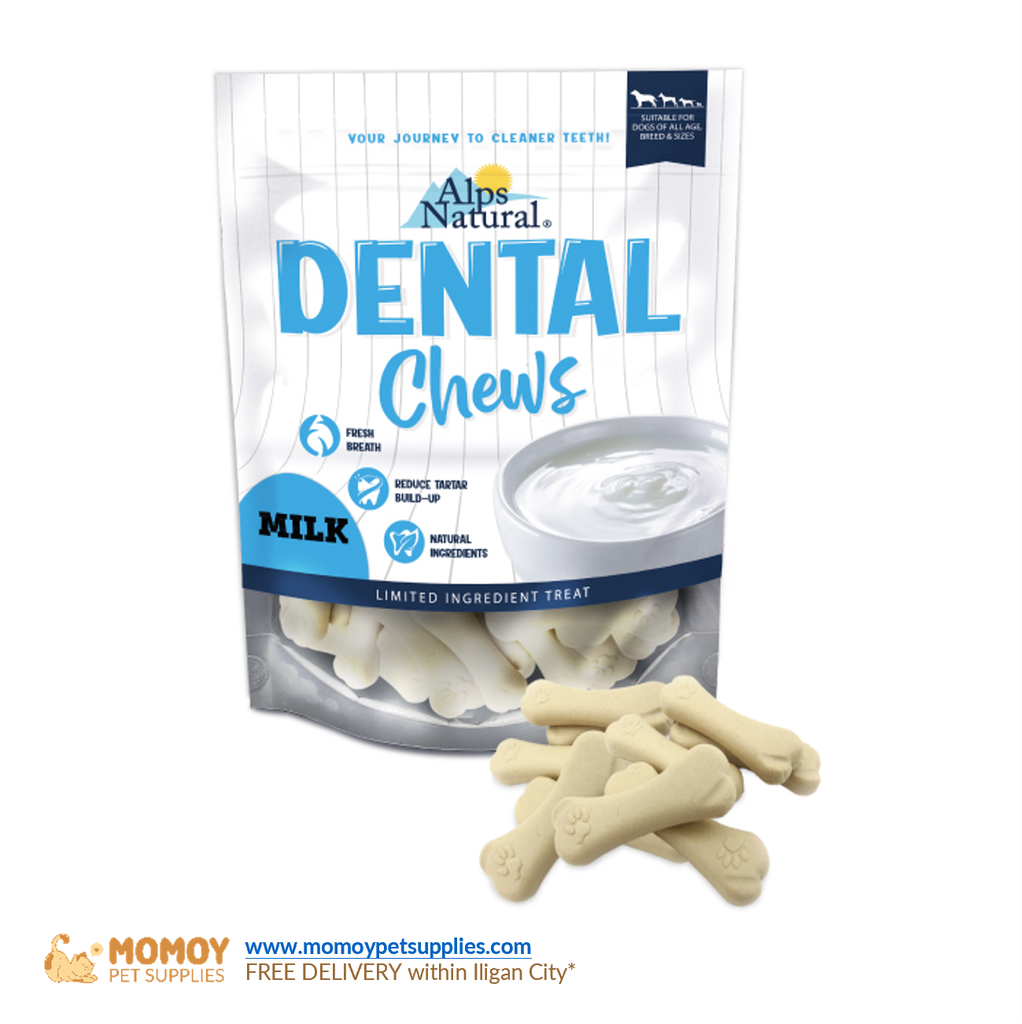 *NEW: ALPS NATURAL DENTAL CHEWS ALL STAGES - MILK BONE 150G