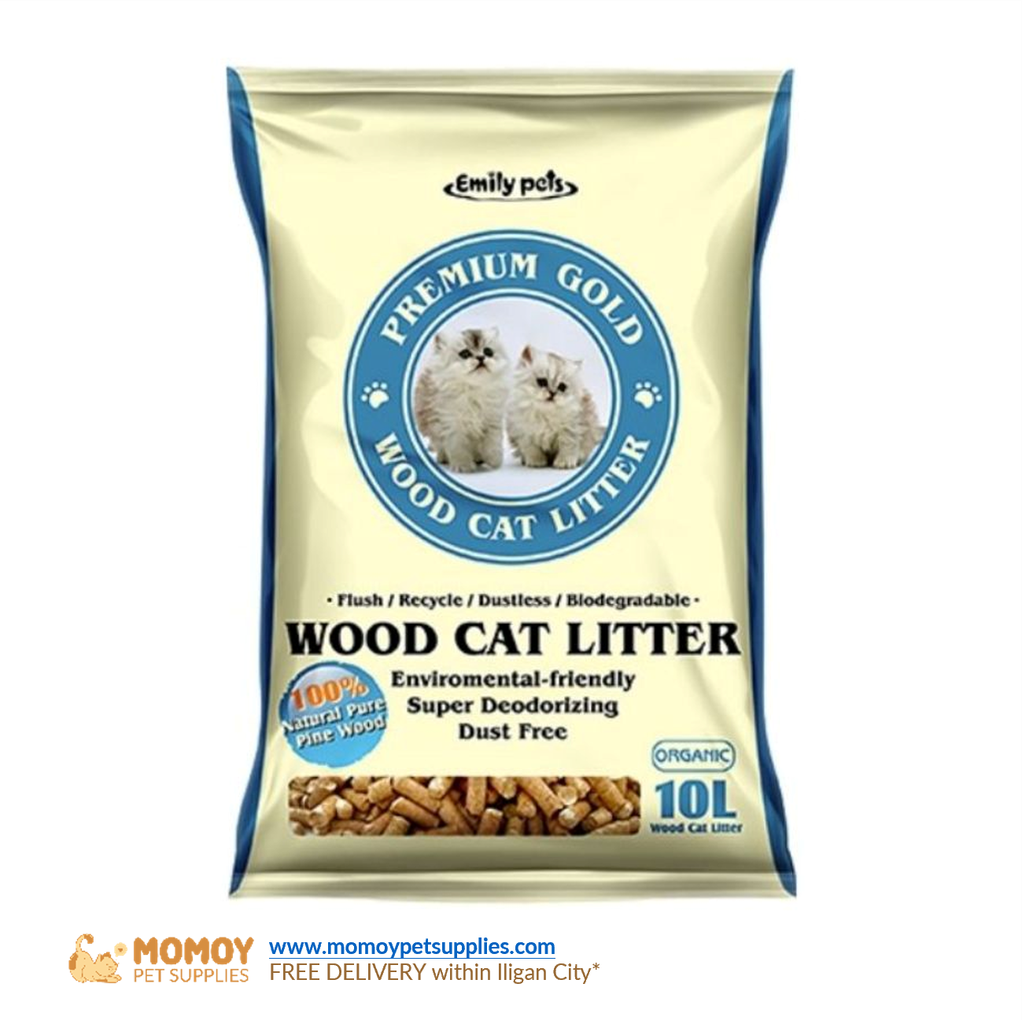*NEW: EMILY PREMIUM ORGANIC WOOD PELLET CAT LITTER SUPER DEODORIZING 10L 