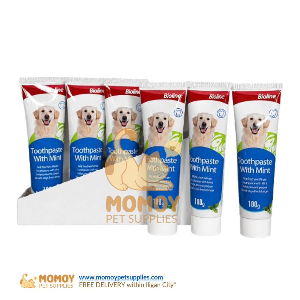 BIOLINE MINT FLAVOR TOOTHPASTE FOR DOGS 100G (PRICE BY TUBE)