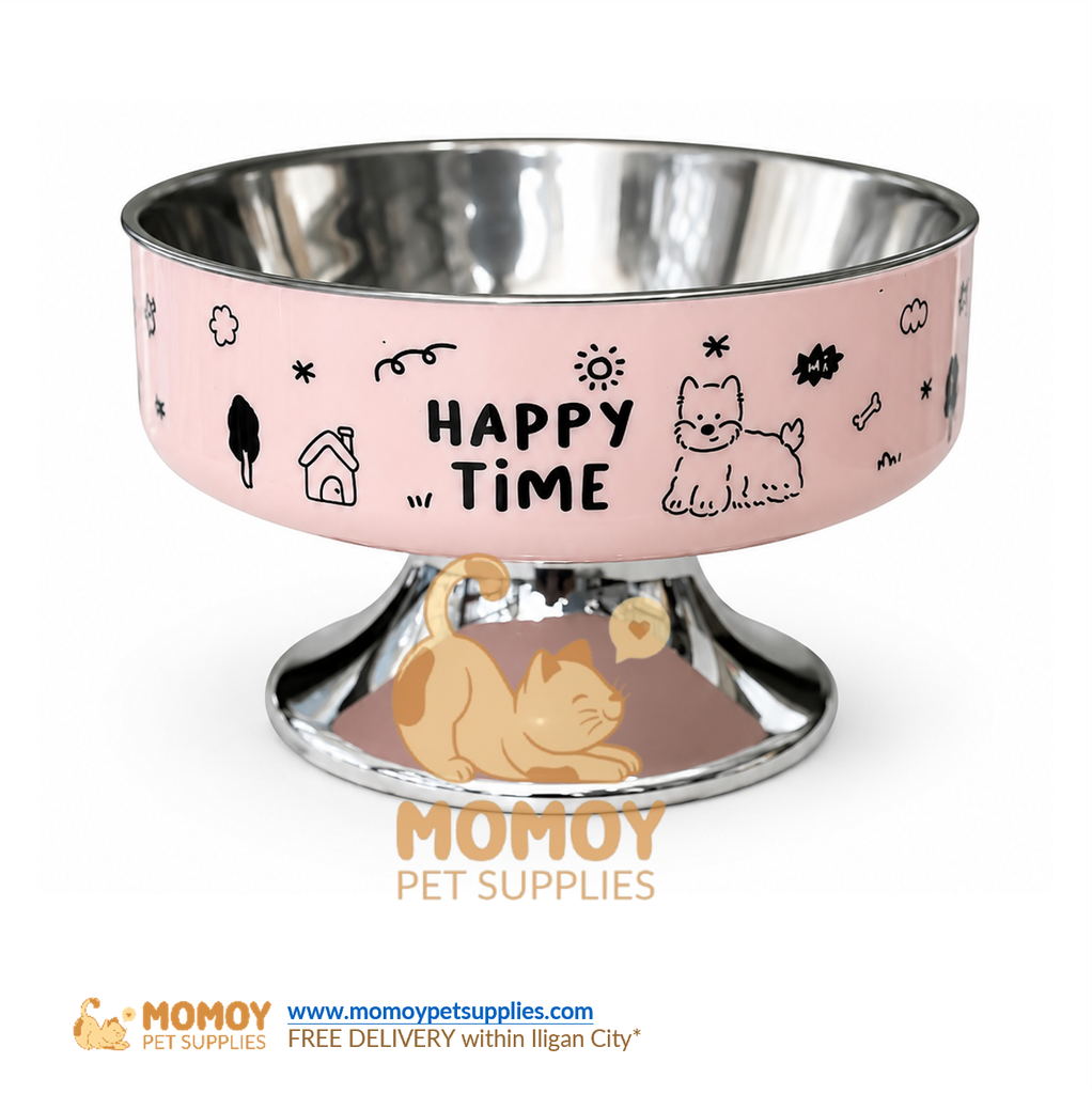 PET FEEDING BOWL STAINLESS RAISED 