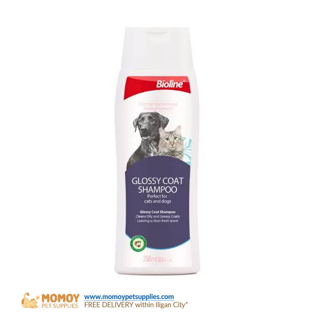 BIOLINE - GLOSSY COAT SHAMPOO FOR CATS & DOGS 250ML  
