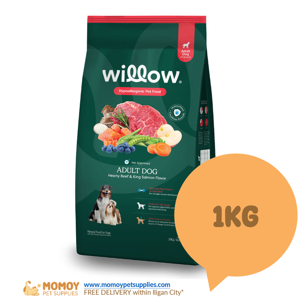 *NEW: WILLOW DOG FOOD DRY - HYPOALLERGENIC ADULT 1KG (REPACK) 
