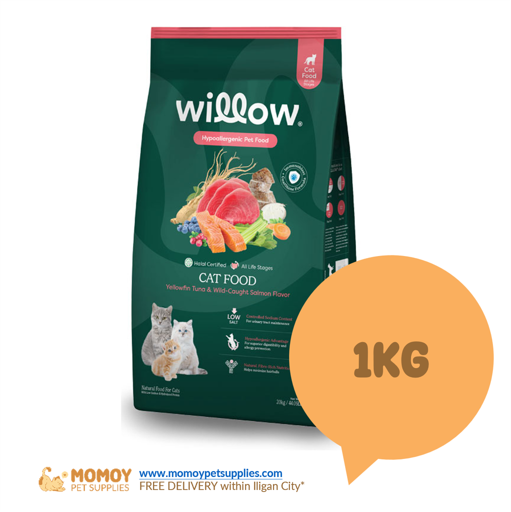 *NEW: WILLOW CAT FOOD DRY - HYPOALLERGENIC ALL STAGES 1KG (REPACK)  