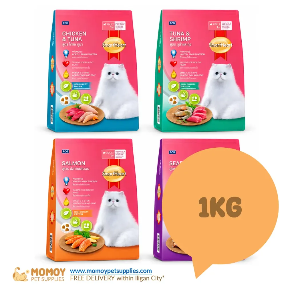 SMARTHEART CAT FOOD DRY - ADULT 1KG (REPACK)