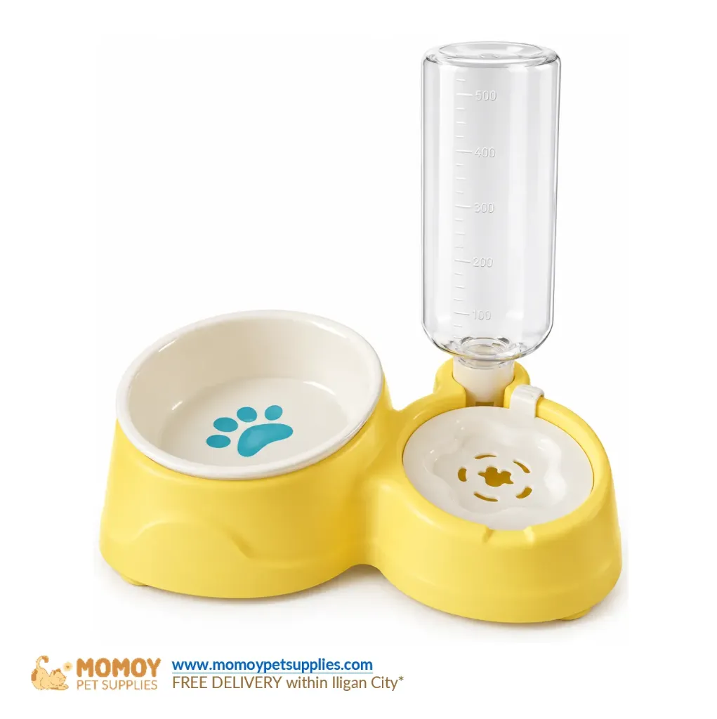 PET 2-IN-1 FEEDING CERAMIC BOWL AND WATER DISPENSER