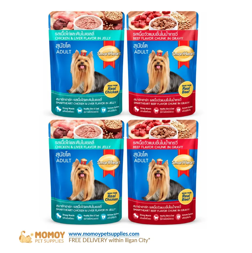 *NEW: SMARTHEART DOG FOOD WET - ADULT 130G POUCH