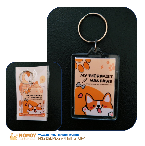 MOMOY PET SUPPLIES ACRYLIC KEYCHAIN - MY THERAPIST HAS PAWS (DOG)