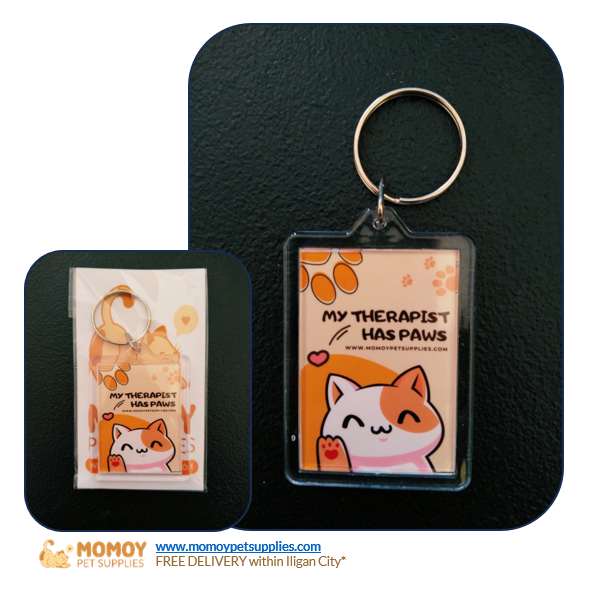 MOMOY PET SUPPLIES ACRYLIC KEYCHAIN - MY THERAPIST HAS PAWS (CAT)