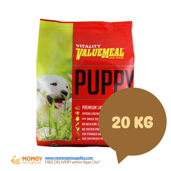 VITALITY VALUEMEAL DOG FOOD DRY - PUPPY 20KG 