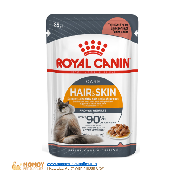 [R]ROYAL CANIN CAT FOOD WET - ADULT 85G POUCH (HAIR & SKIN) P80