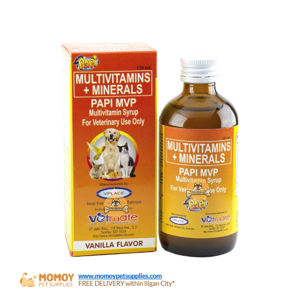 PAPI MVP - FOR CATS & DOGS 120ML (MULTIVITAMIS + MINERALS) 