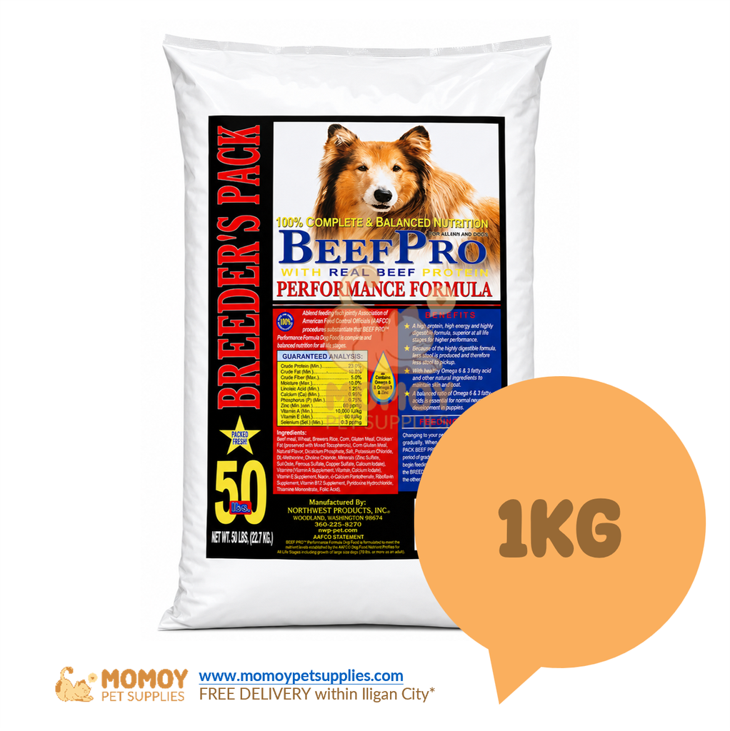 BEEF PRO DOG FOOD DRY - ADULT 1KG (REPACK)