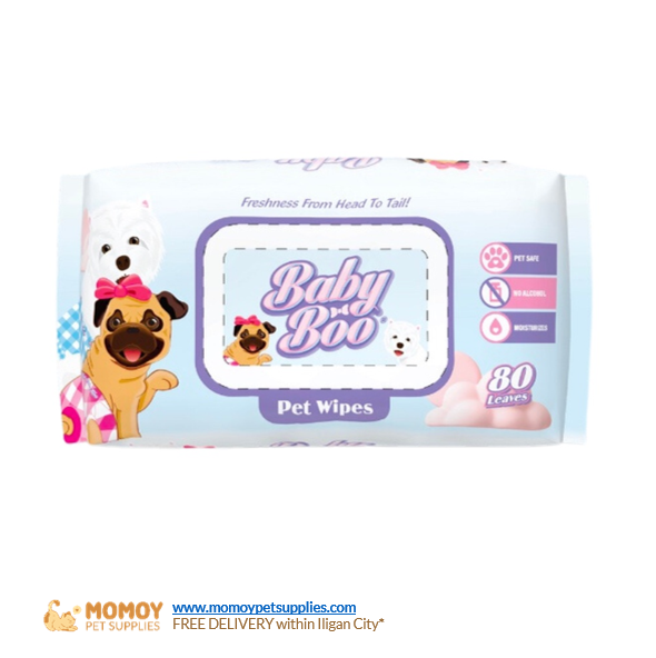 BABY BOO ALCOHOL-FREE PET WIPES - 80LEAVES - P135