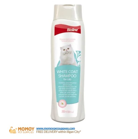 [R]BIOLINE -WHITE COAT SHAMPOO FOR CATS 200ML P230