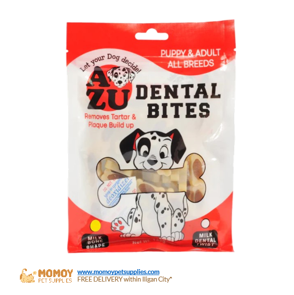 [R] AZU DOG TREATS 165G (DENTAL BITES BONE) - P170