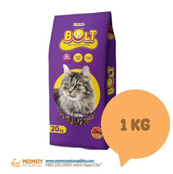 BOLT CAT FOOD DRY - ADULT 1KG (REPACK) 
