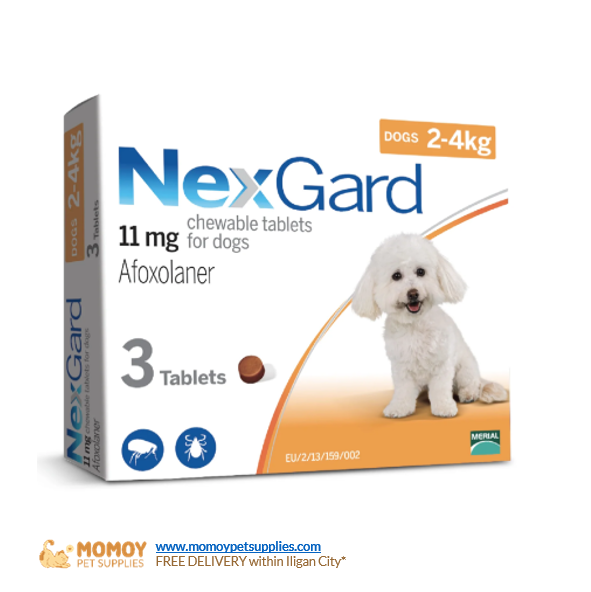 NexGard® CHEWABLE TABLETS - FOR DOGS 2-4KG (11MG ) SOLD BY TABLET