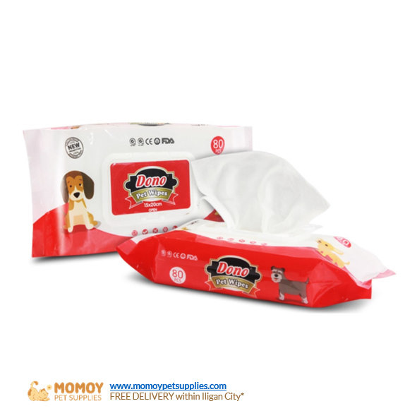 [R] DONO ALCOHOL-FREE PET WIPES 80LEAVES - P135