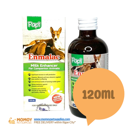 [R] PAPI ENMALAC MILK ENHANCER FOR COMPANION ANIMALS 120ML - P260