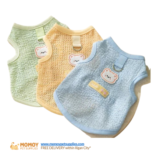 PET CLOTHING SUMMER HOLLOW KNITTED + TRACTION BUCKLE - LARGE