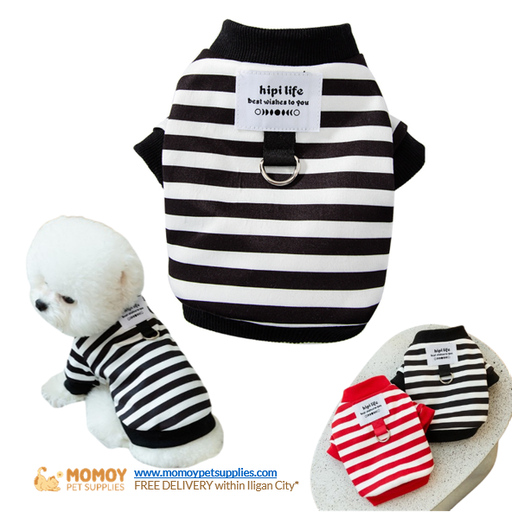 PET CLOTHING STRIPES CASUAL SWEATSHIRT - LARGE