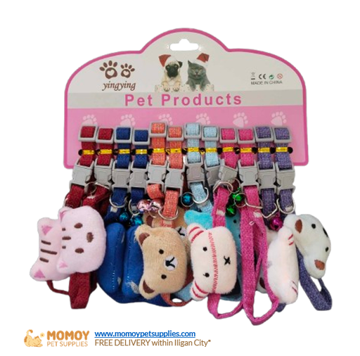 PET NYLON COLLAR W/ BELL -  CUTE CHARACTERS DESIGN 1.0CM