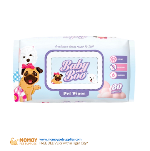 BABY BOO ALCOHOL-FREE PET WIPES - 80LEAVES - P135