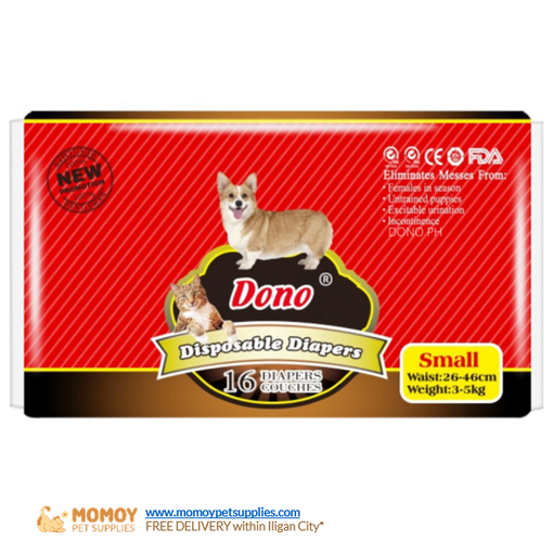 DONO DISPOSABLE DIAPER - FEMALE (2) SMALL 1PIECE
