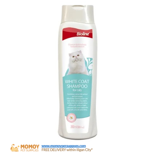 [R]BIOLINE -WHITE COAT SHAMPOO FOR CATS 200ML P230