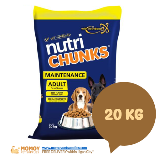 NUTRICHUNKS DOG FOOD DRY - MAINTENANCE ADULT 20KG - P2900