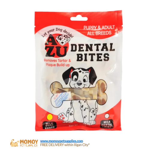 [R] AZU DOG TREATS 165G (DENTAL BITES BONE) - P170