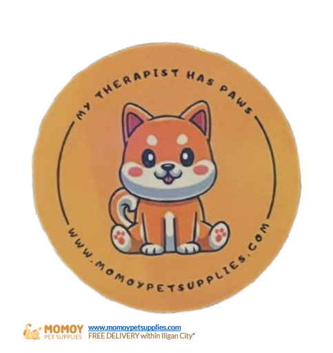 MOMOY PET SUPPLIES WATERPROOF STICKER - MY THERAPIST HAS PAWS (DOG DESIGN 2)