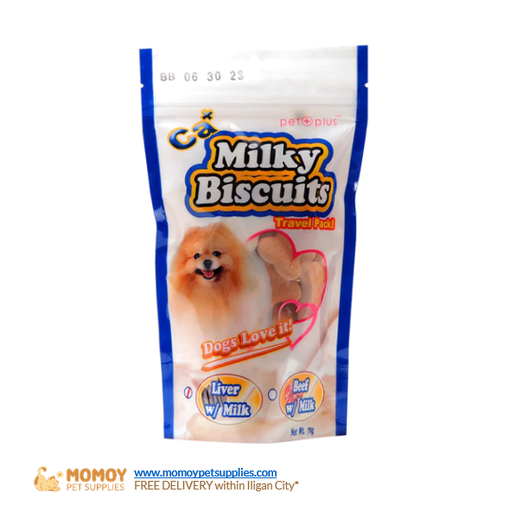 [R] PET PLUS CALCIUM MILKY BISCUITS 70G -₱100