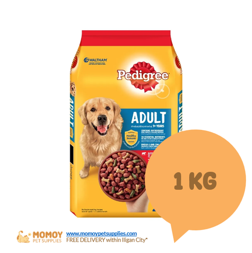 PEDIGREE DOG FOOD DRY - ADULT 1KG (REPACK)