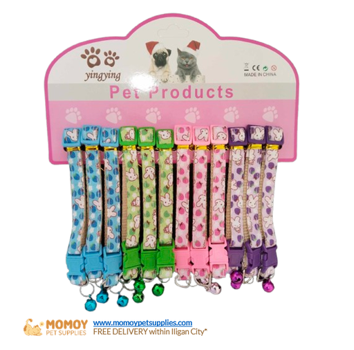 PET COLLAR W/ BELL - BUNNY DESIGN 1.0CM