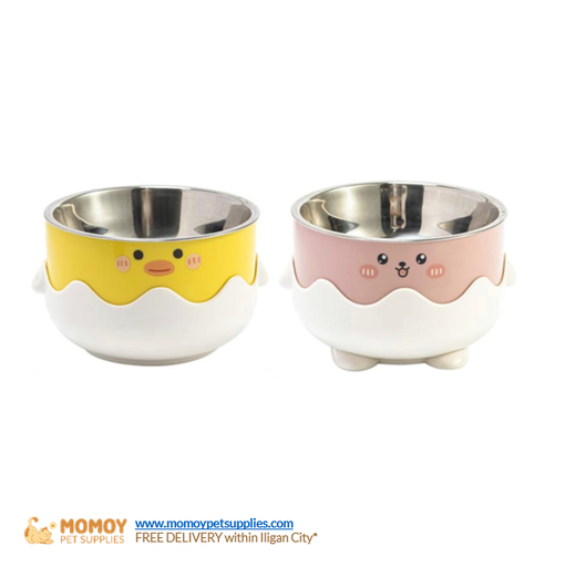 PET FEEDING BOWL STAINLESS DUCK DESIGN