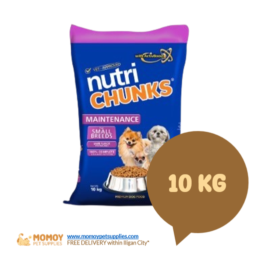 NUTRICHUNKS DOG FOOD DRY - ADULT MAINTENANCE SMALL BREED 10KG - P1500