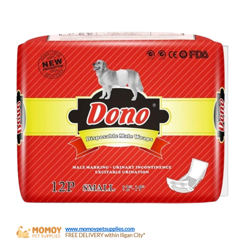 DONO DISPOSABLE DIAPER - MALE (2) SMALL 1PIECE 