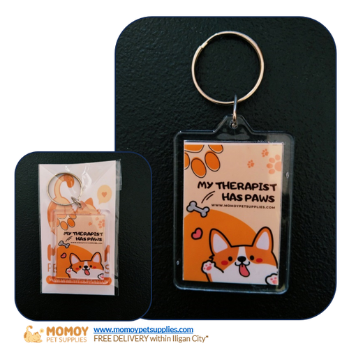 MOMOY PET SUPPLIES ACRYLIC KEYCHAIN - MY THERAPIST HAS PAWS (DOG)