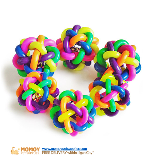 TOY - WOVEN BALL WITH BELL (6.5 CM)